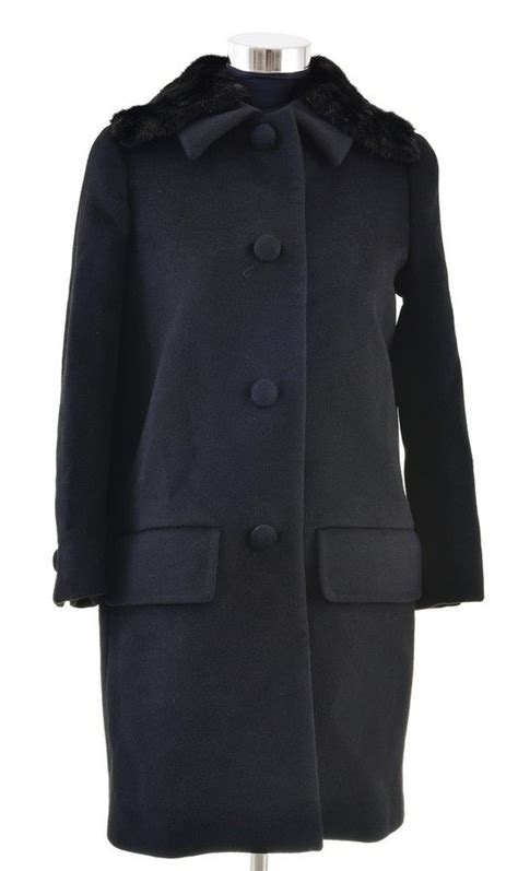 soprabiti prada|Black Wool Blend Coat .